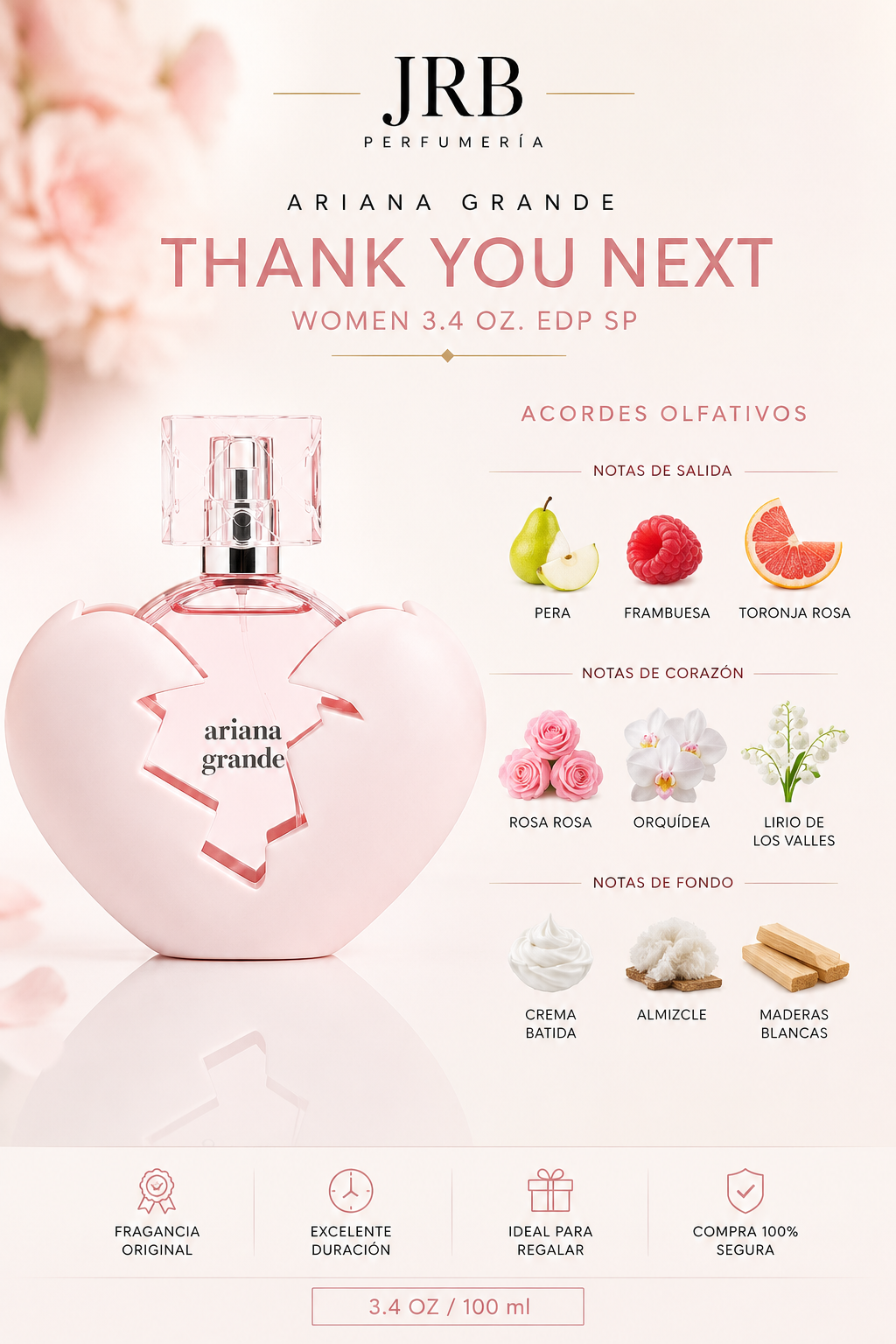 ARIANA GRANDE THANK YOU NEXT WOMEN 3.4 OZ. EDP SP 100 ML - Imagen 2