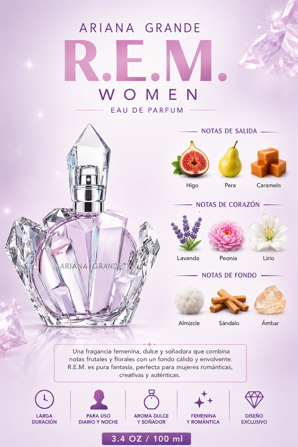 ARIANA GRANDE R.E.M WOMEN 3.4 OZ. EDP 100 ML - Imagen 2