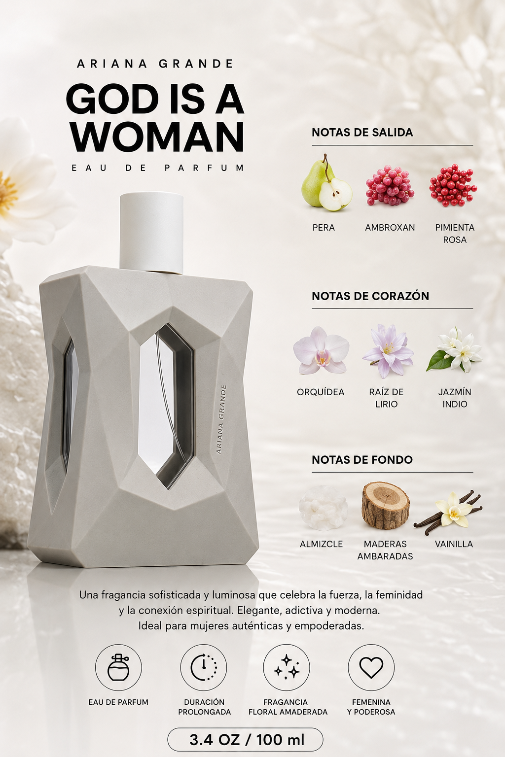 ARIANA GRANDE GOD IS A WOMAN 3.4 OZ EDP SP 100 ML - Imagen 2