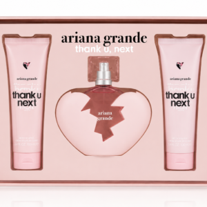 SET ARIANA GRANDE THANK U ,NEXT WOMEN ( 3 PC )3.4 OZ SG /3.4 OZ BODY SOUFFLE /3.4 OZ EDP SP