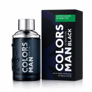 BENETTON COLORS BLACK MEN 3.4 OZ. EDT SP 100 ML