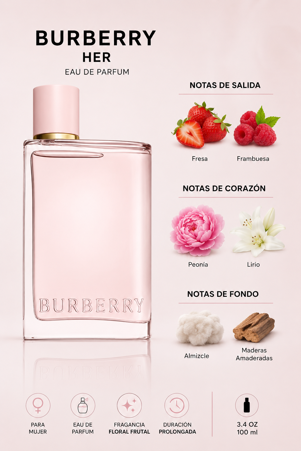 BURBERRY HER EAU DE PARFUM 100 ML - Imagen 2