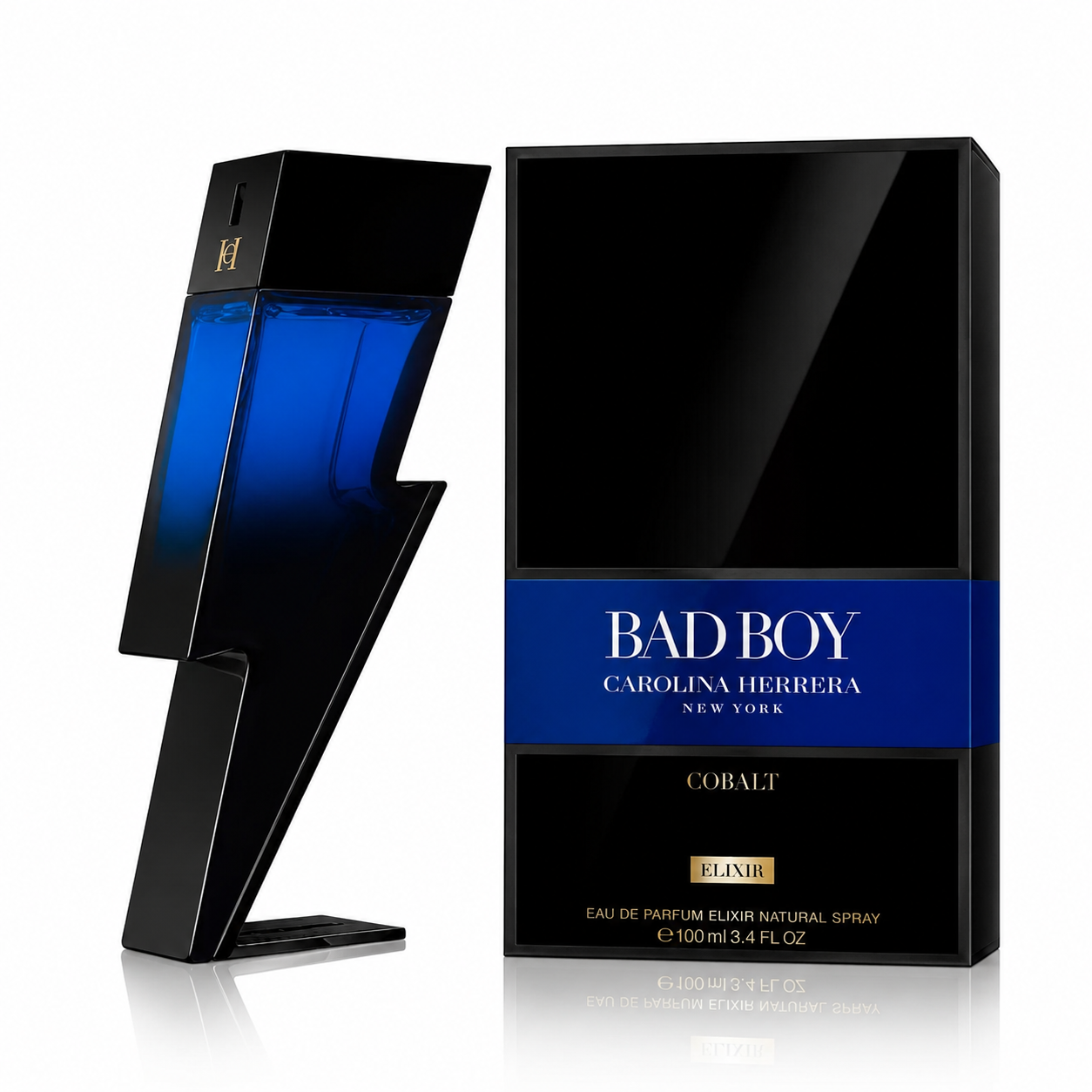 CAROLINA HERRERA BAD BOY COBALT EAU PARFUM ELIXIRMEN 3.4 OZ2 100 ML