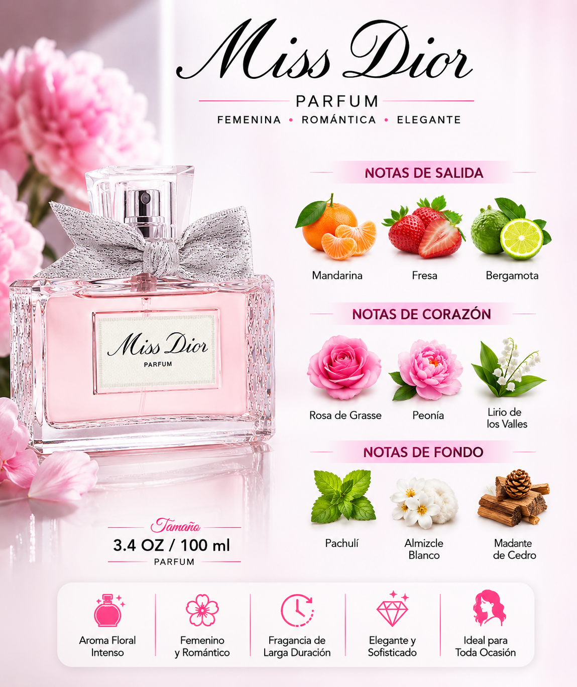 DIOR MISS DIOR 3.4 EDP L 100 ML - Imagen 2