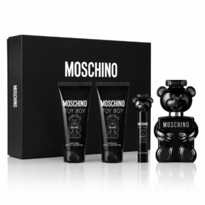 SET MOSCHINO TOY BOY MEN 4 PC 3.4 OZ. EDP / 3.4 OZ. SG / 3.4 OZ ASG / 10 ML EDT