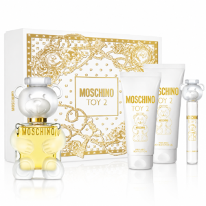 SET MOSCHINO TOY 2 WOMEN ( 4 PC ) 3.4 OZ EDP SP/ 3.4 OZ SHOWER GEL / 3.4 OZ BODY LOTION / 0.3 OZ EDP SP