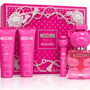 SET MOSCHINO TOY 2 BUBBLE GUM WOMEN ( 4 PC )3.4 OZ EDT SP/ 0.34 OZ EDT SP/ 3.4 OZ BODY LOTION /3.4 OZ SHOWER GEL