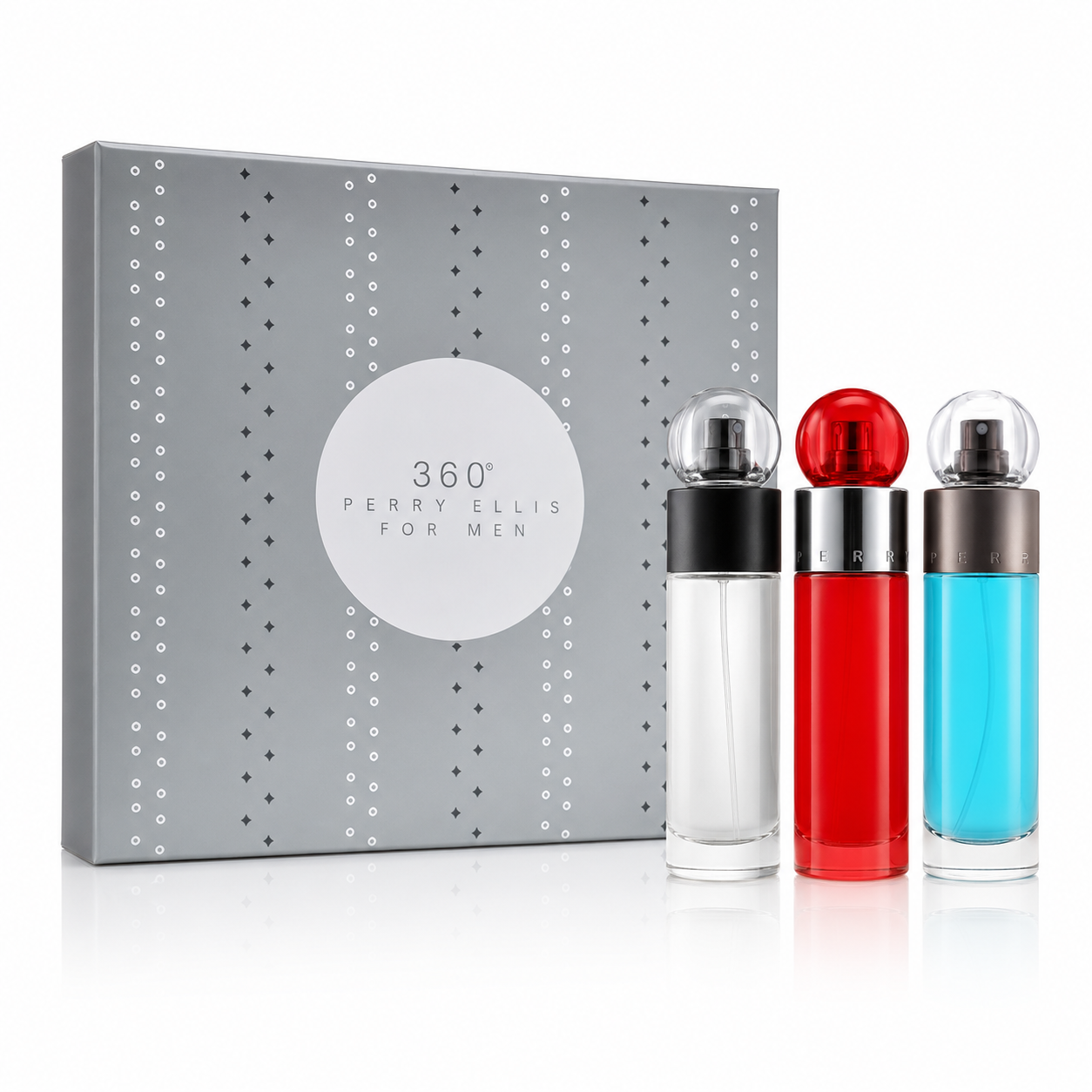 SET PERRY ELLIS 360 MEN (TRIO) 360 / 360 RED / 360 GREEN 1.0 OZ. EDT SP