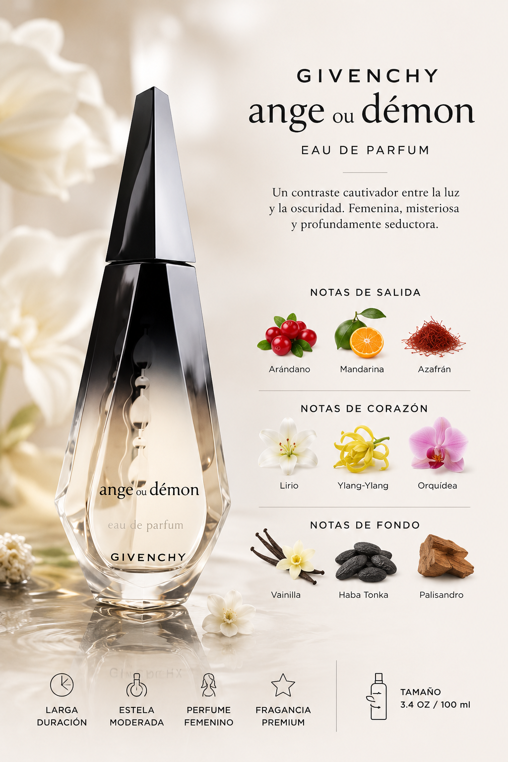 GIVENCHY ANGE OU DEMON WOMEN 3.4 OZ. EDP SPRAY 100 ML - Imagen 2