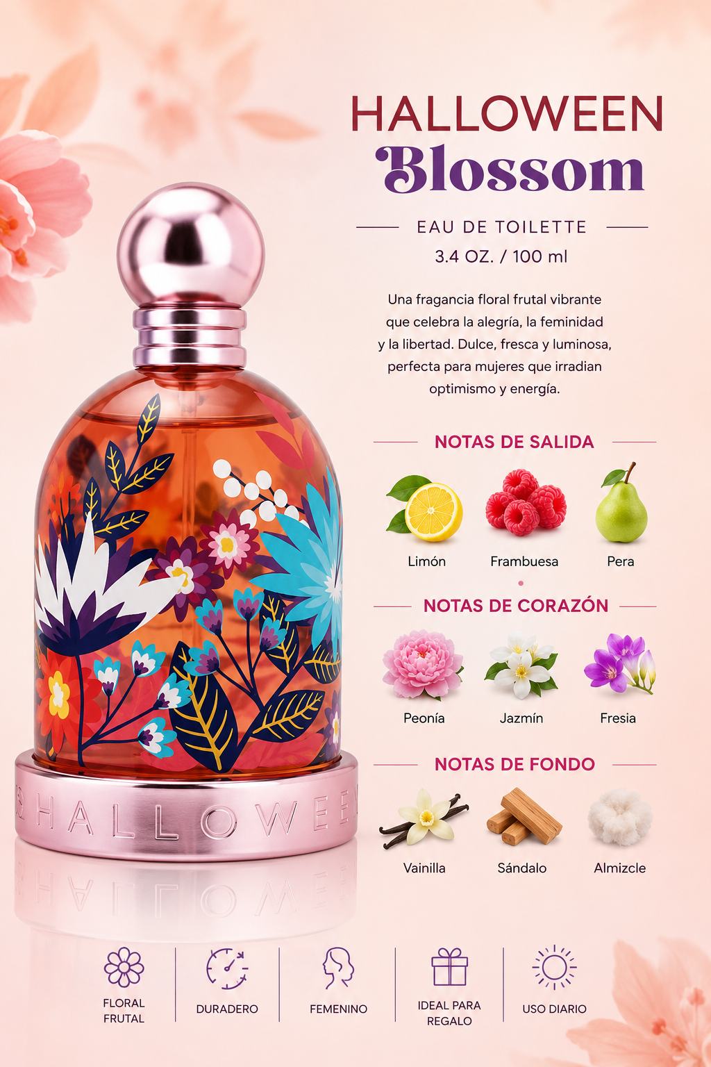 HALLOWEEN BLOSSON WOMEN 3.4 OZ. EDT 100 ML - Imagen 2
