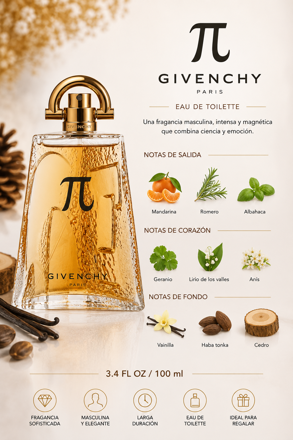 GIVENCHY PI MEN 3.4 OZ. EDT SP 100 ML - Imagen 2