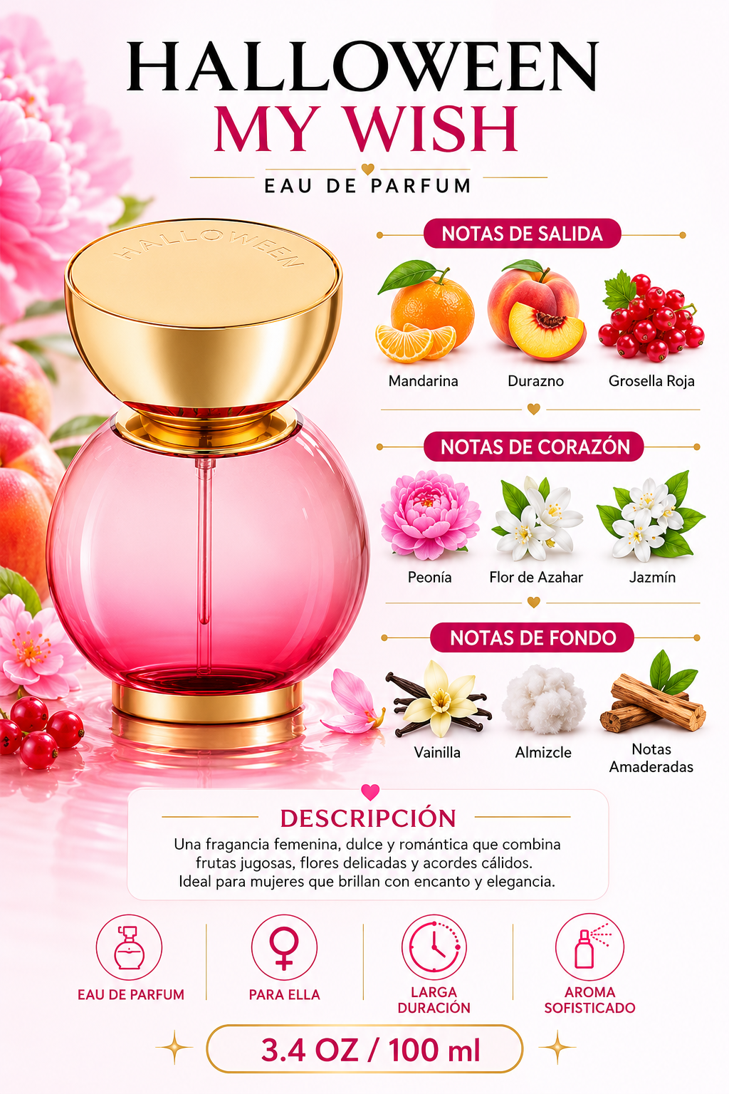 HALLOWEEN MY WISH 3.4 EDP L TESTER 100 ML - Imagen 2