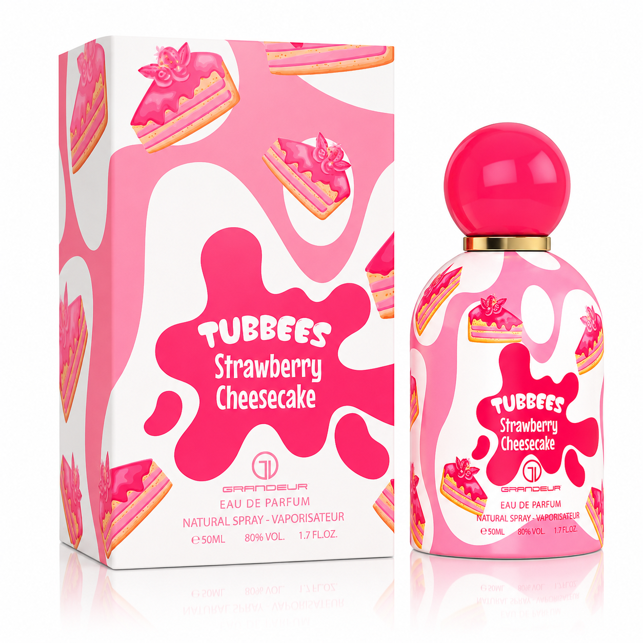 GRANDEUR TUBBEES STRAWBERRY CHEESECAKE WOMEN 1.7 OZ EDP SP 50 ML