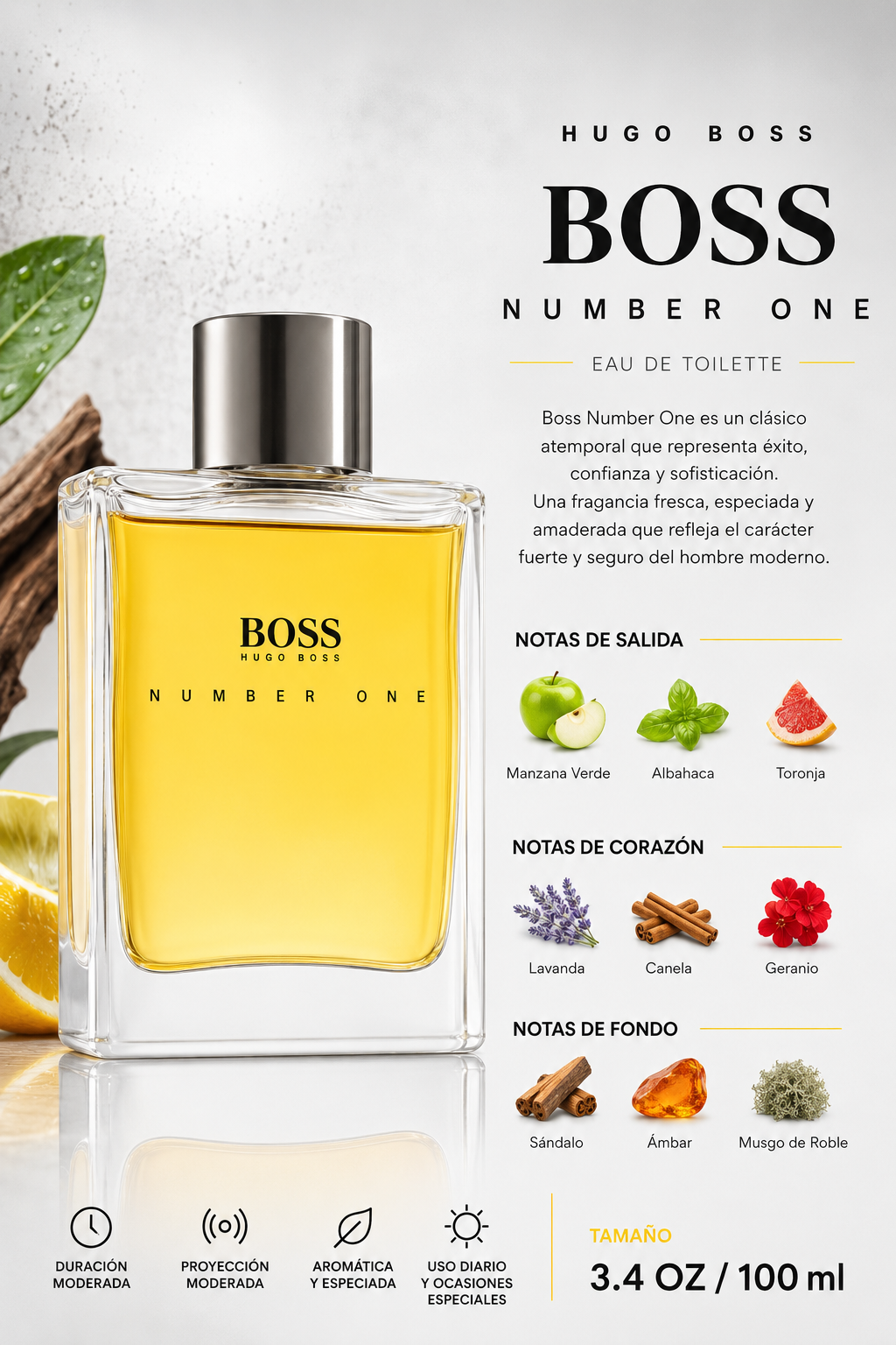 HUGO BOSS IN MOTION MEN 3.4 OZ. EDT SP NEW PRESENTATION 100 ML - Imagen 2