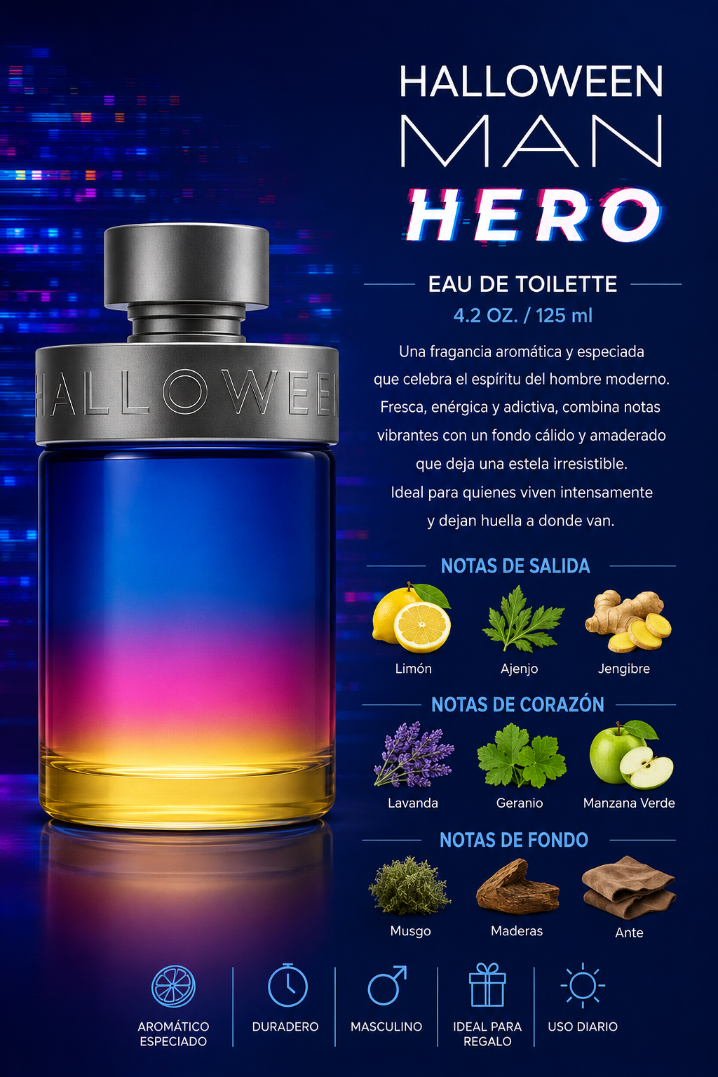HALLOWEEN MAN HERO 4.2 OZ. EDT SP 125 ML - Imagen 2