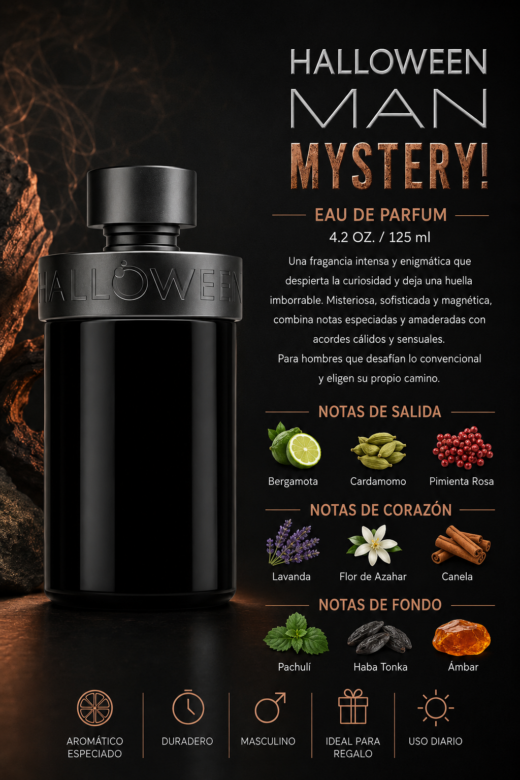 HALLOWEEN MAN MYSTERY 4.2 OZ EDP SP 125 ML - Imagen 2