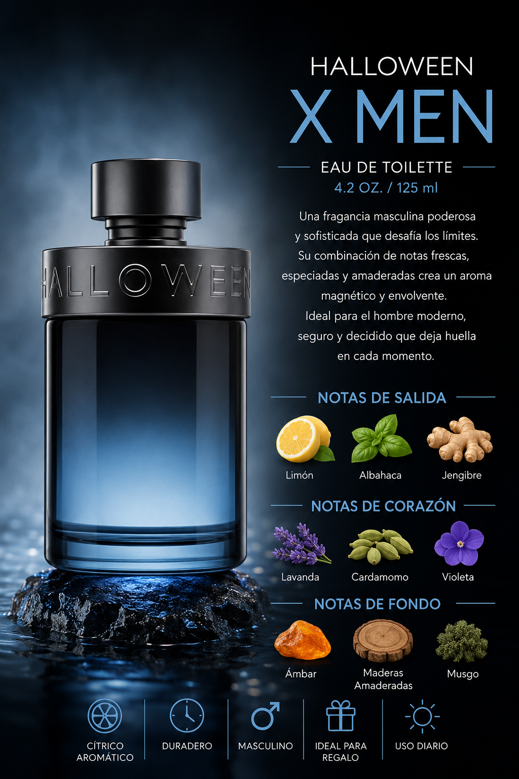 HALLOWEEN X MEN 4.2 OZ. EDT SP 125 ML - Imagen 2