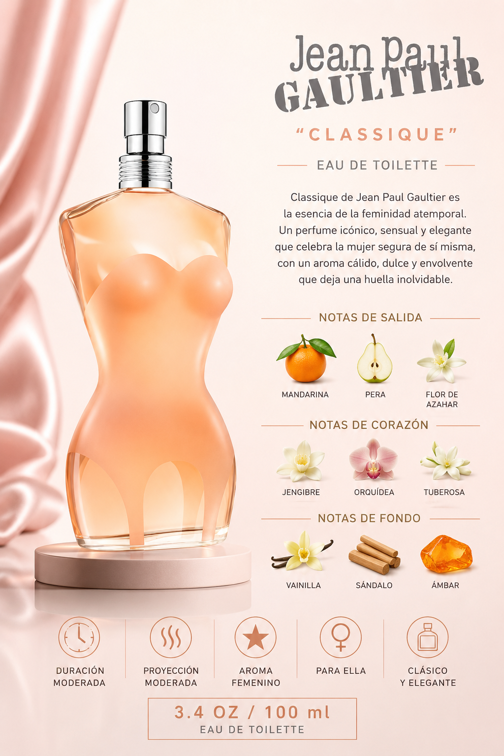 JEAN PAUL GAULTIER WOMEN 3.4 OZ. EDT SP 100 ML - Imagen 2