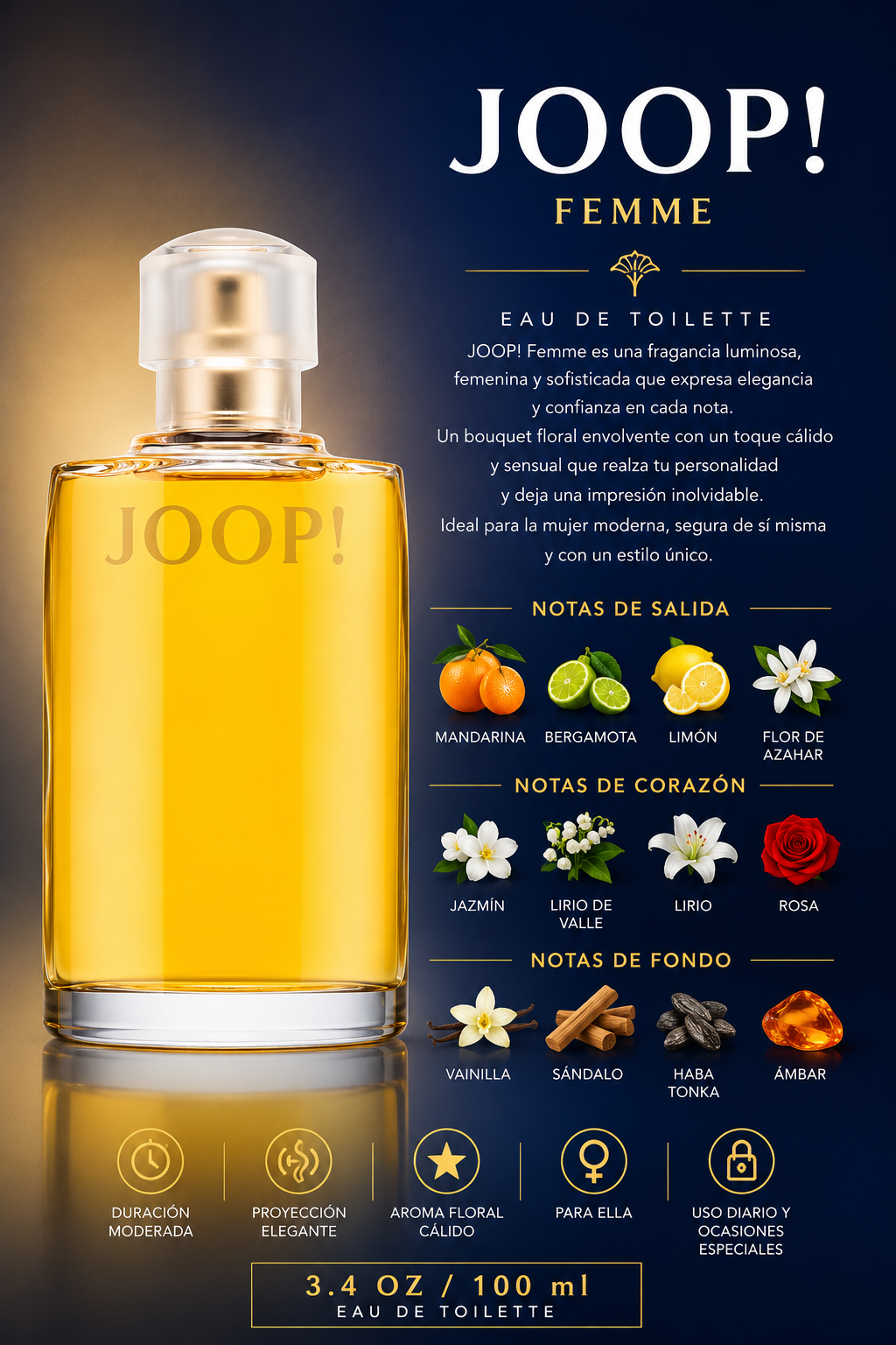 JOOP WOMAN 3.4 OZ. EDT 100 ML - Imagen 2