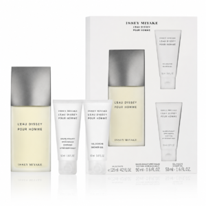 SET ISSEY MIYAKE LEAU DISSEY MEN ( 3 PC ) 4.2 OZ EDT SP /1.7 OZ SG / 1.7 OZ AS