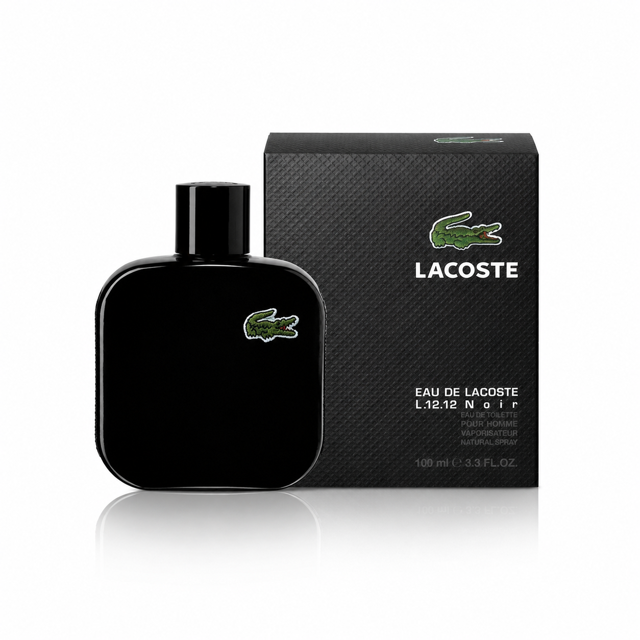 LACOSTE L.12.12 EAU NOIR (BLACK) MEN 3.4 OZ. EDT SP 100 ML