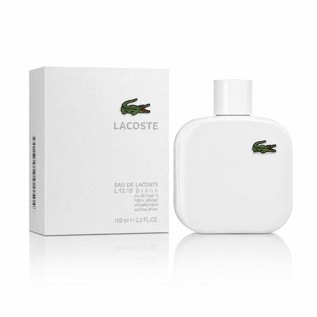 LACOSTE L.12.12 EAU BLANC (WHITE) MEN 3.4 OZ. EDT SP 100 ML