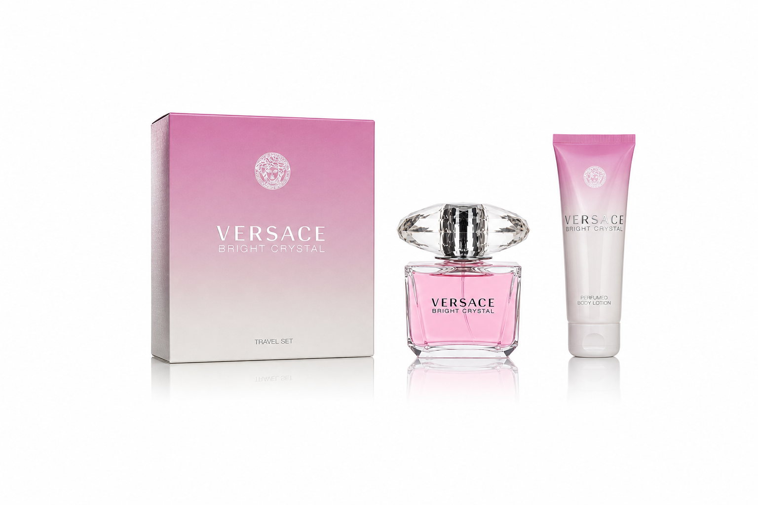 SET VERSACE BRIGHT CRYSTAL WOMEN (2 PC SET) 3.0 OZ. EDT + 3.4 B/L